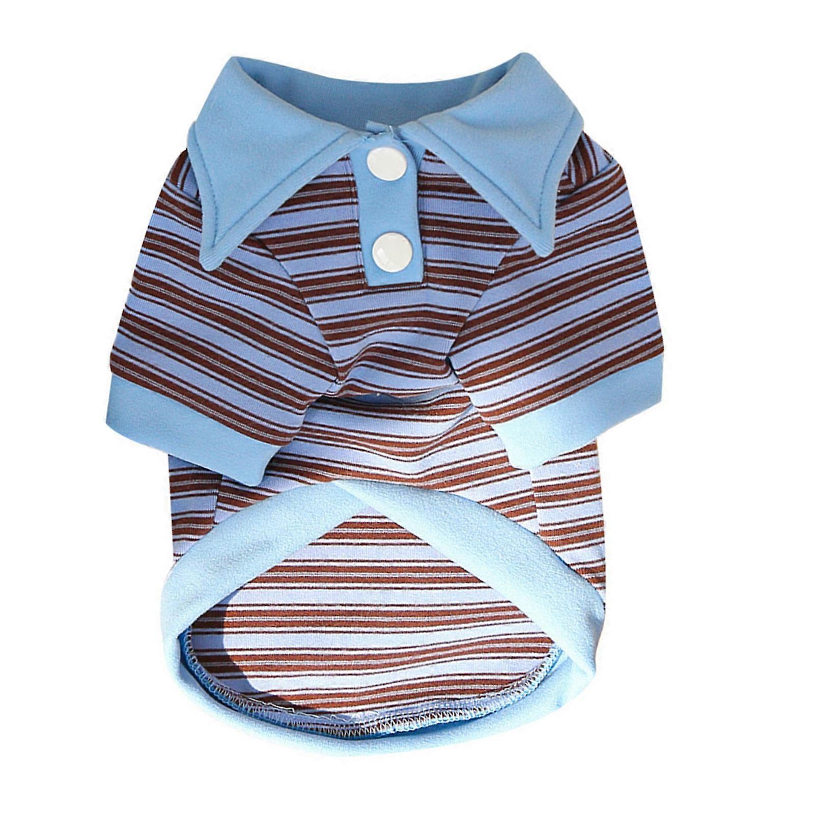Lightweight Lapel Dog Tee Striped Style