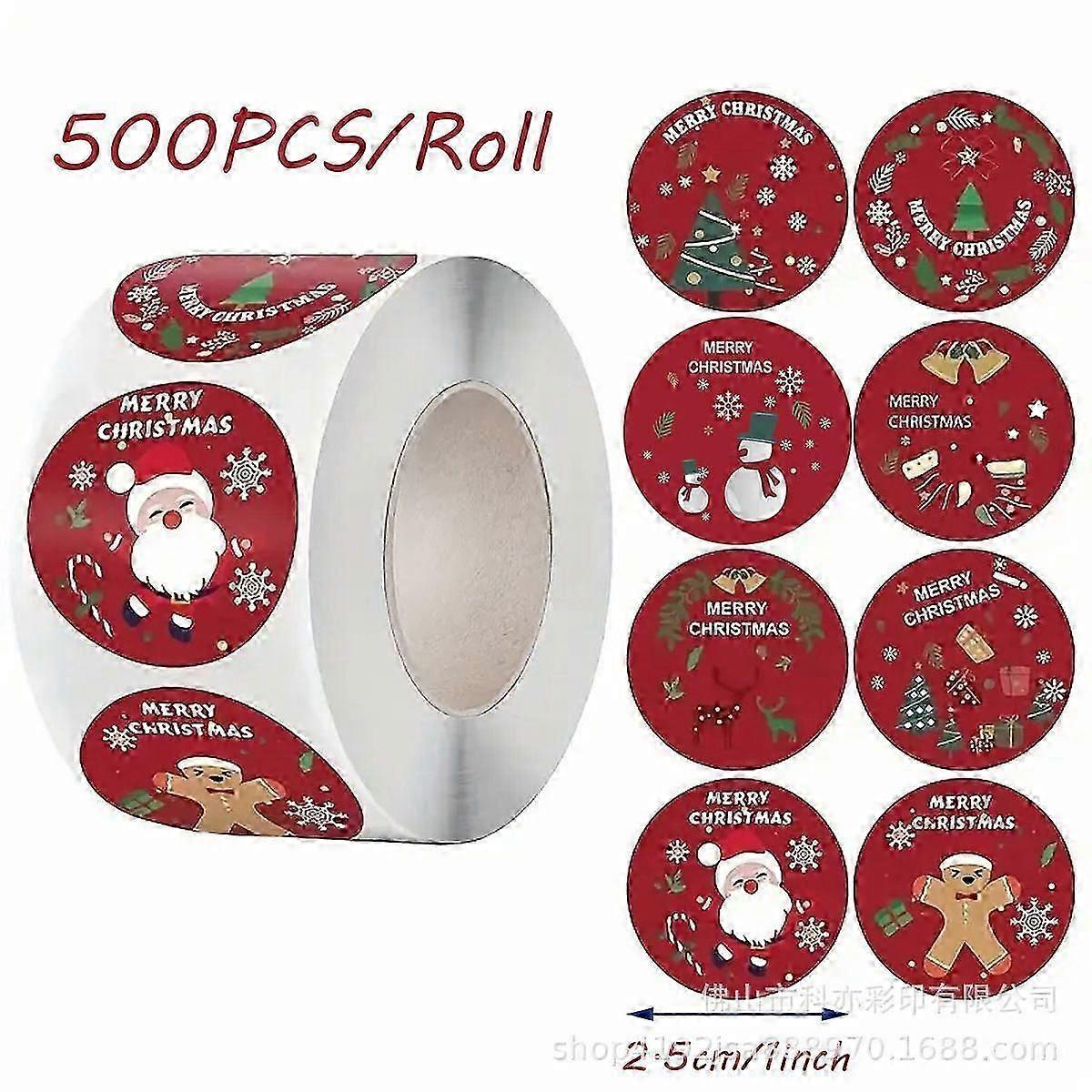 2.5cm Festive Round Stickers Copperplate