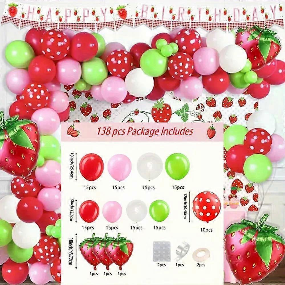 Strawberry Theme Balloon Arch Kit
