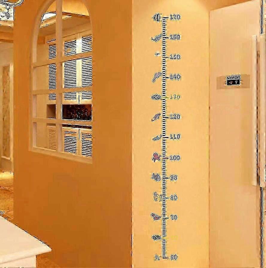 Seabed Animals Height Chart Sticker