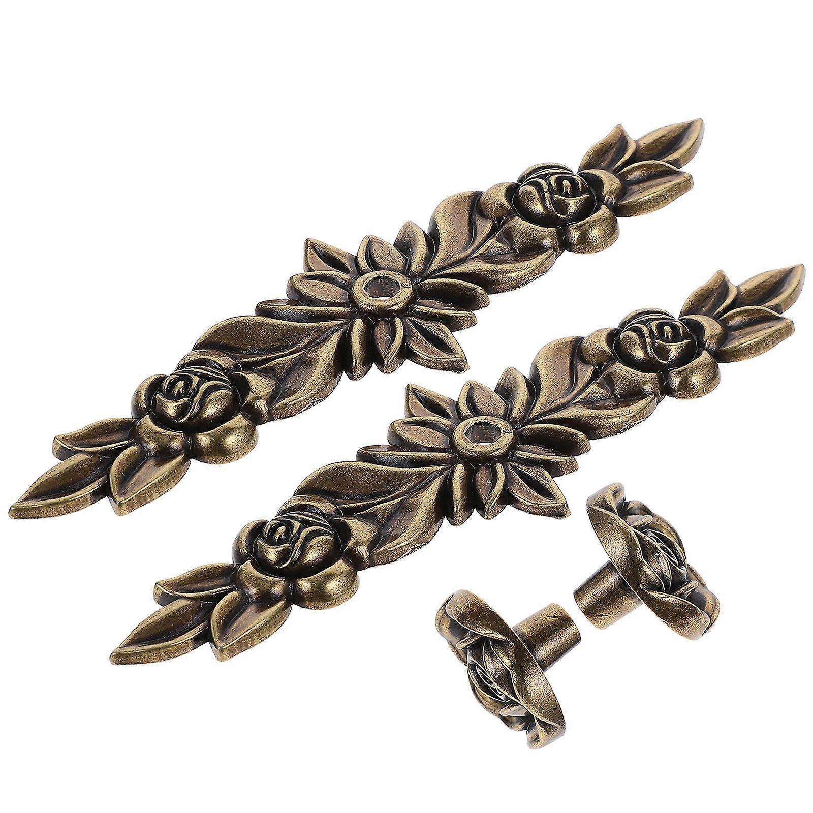 Kitchen Cabinet Knobs Zinc Alloy Rose Shape compatible with Furniture Pulls 6Pcs Pack