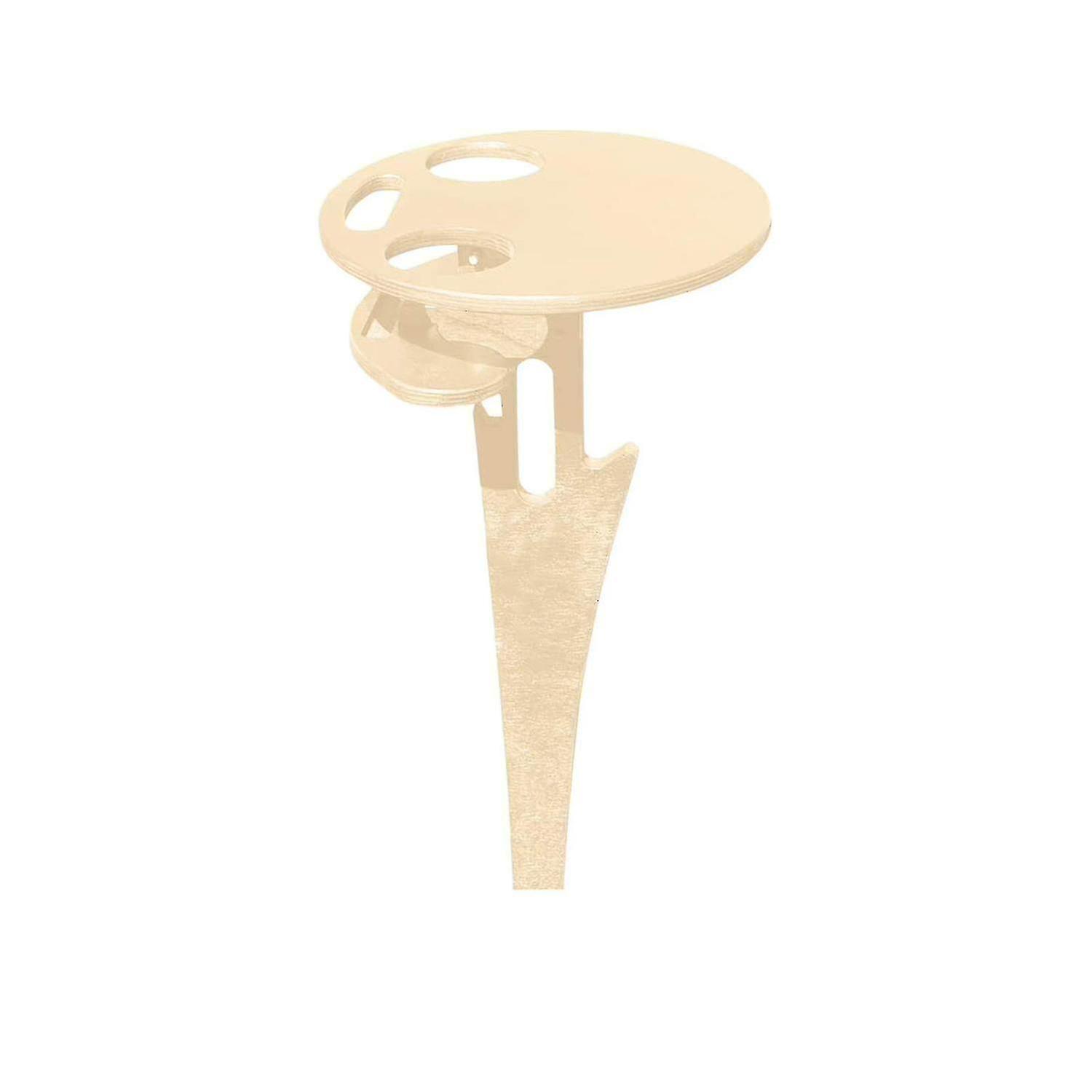 Mng Beer Table Backyard Entertainment Beach Portable Camping Folding Outdoor Round Wooden Picnic