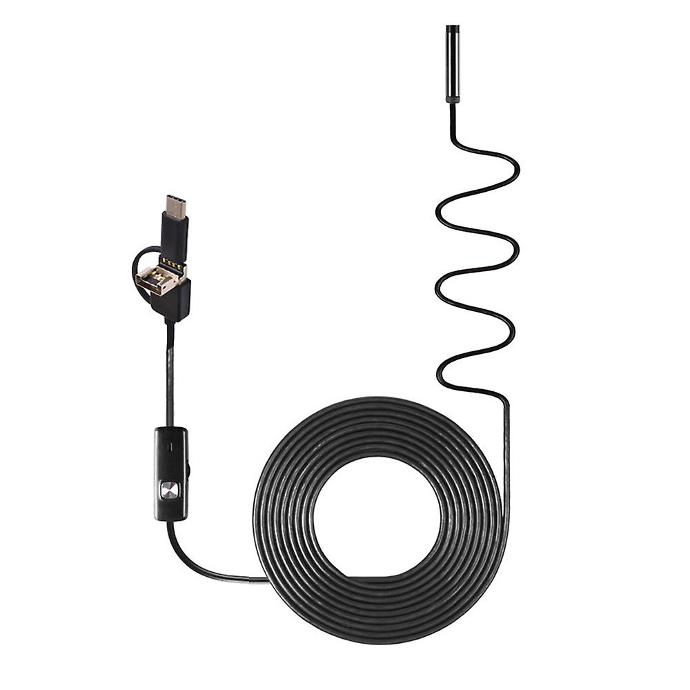 3-in-1 Mobile Phone Endoscope 6 Adjustable Led Lights Waterproof