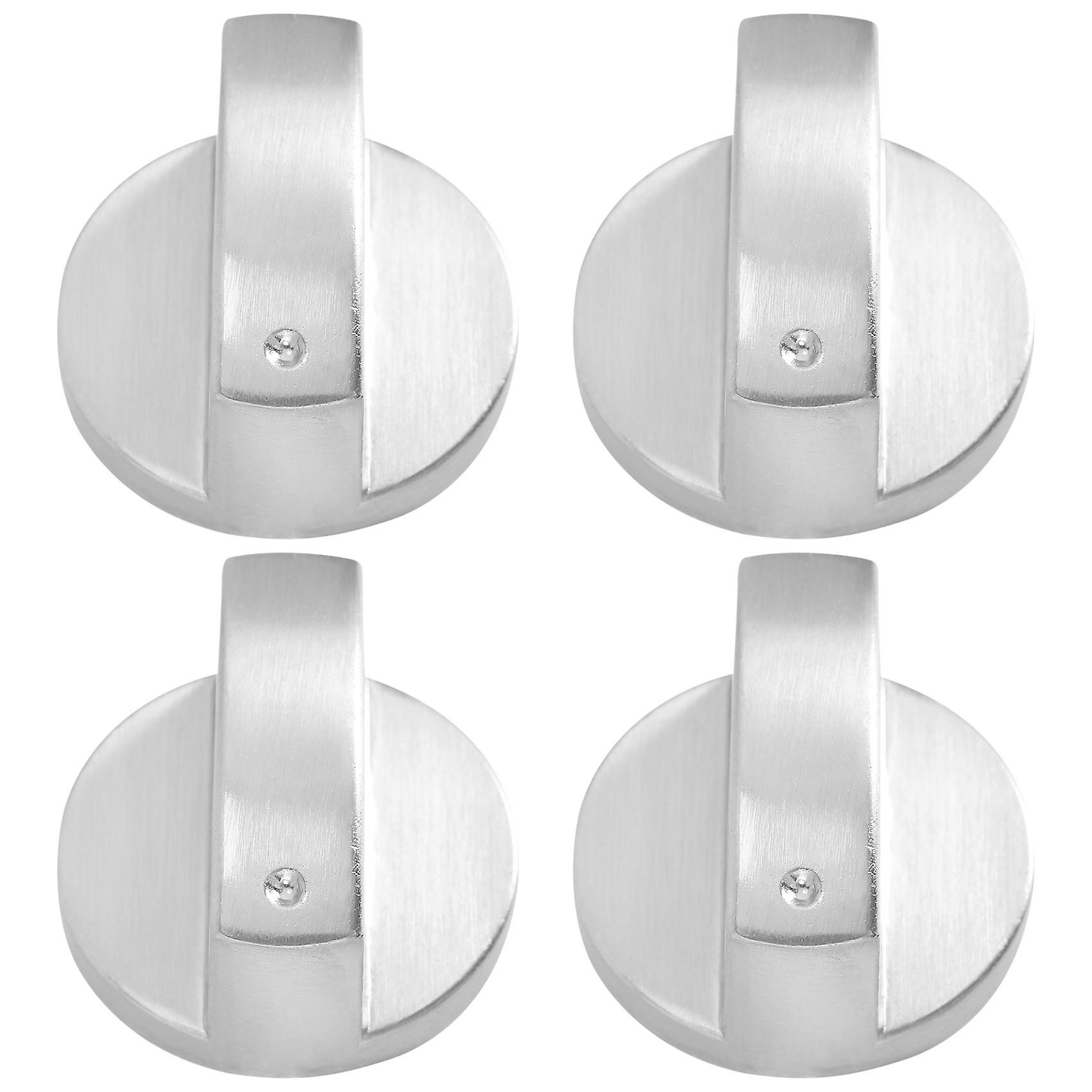 Cooker Knobs,Oven Knob(4pcs),6mm Universal Silver Stove Control Knobs Adaptors Oven Switch Cooking
