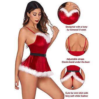 Women Sexy Naughty Santa Lingerie 6 Size Choose S/m/l/xl/2xl/3xl Suitable For Women Holiday Lingerie