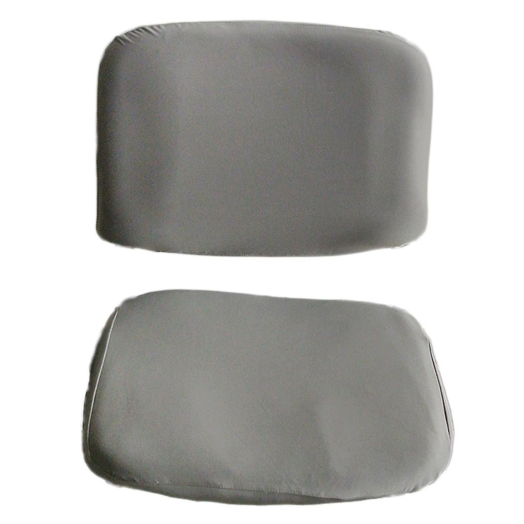 1 Set Split Design Stretchable Office Computer Chair Covers Slipcover Grey
