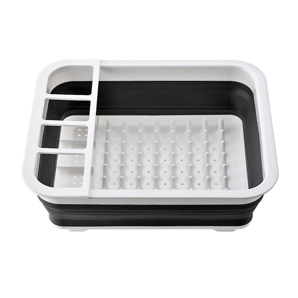 Collapsible Dish Drainer Dish Drying Rack Portable Dinnerware Organizer
