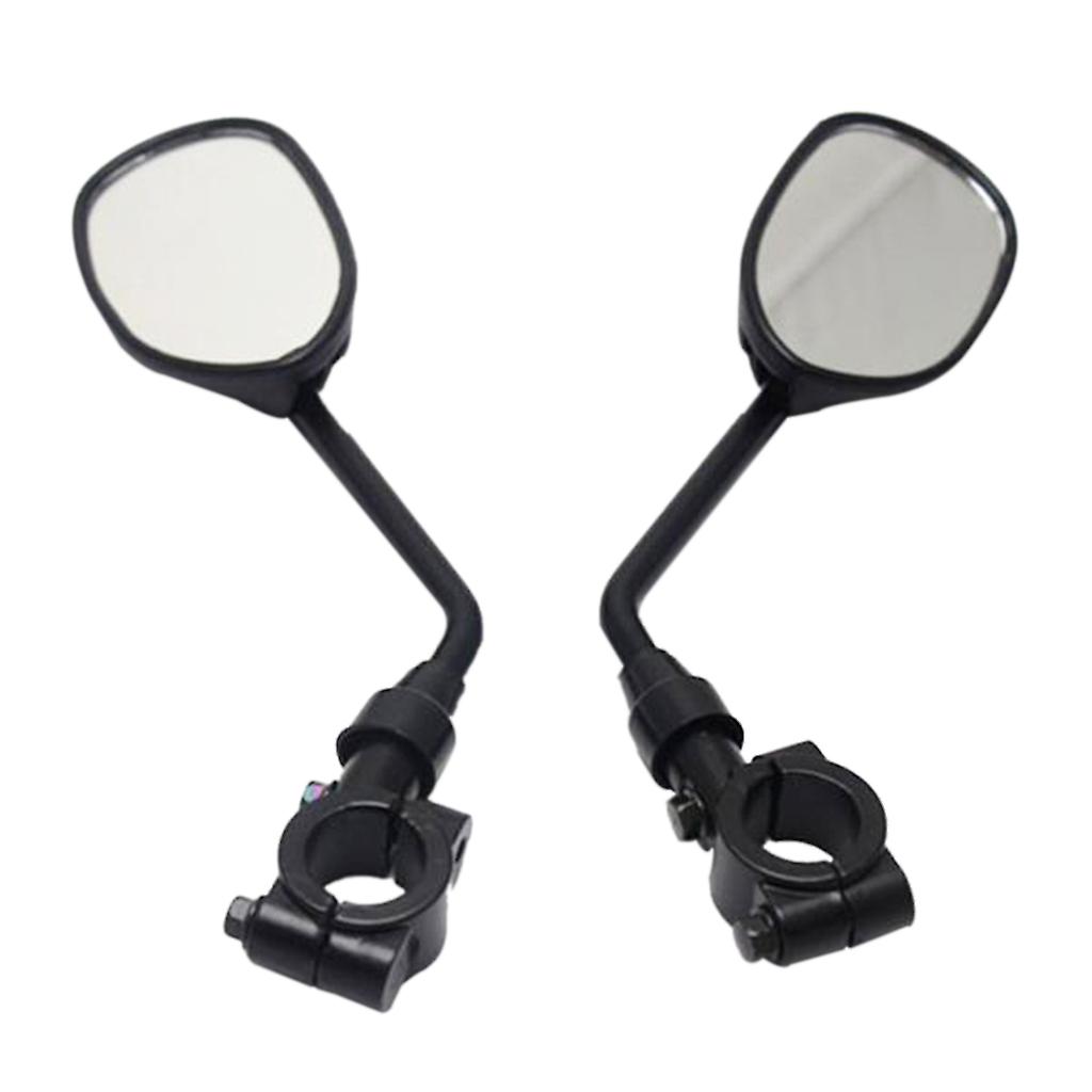 Black Motorcycle 3" Round 7/8" Handle Bar End Rearview Side Mirrors