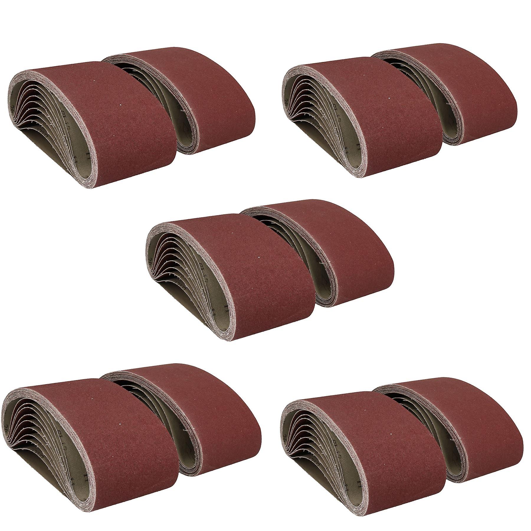 610mm x 100mm Mixed Grit Abrasive Sanding Belts Power File Sander Belt 100 PC