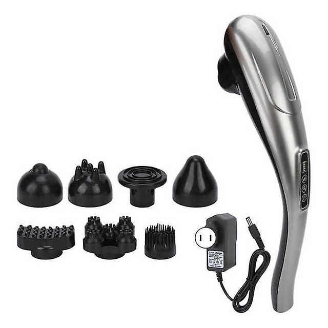 Handheld Body Massager 10 Strength Gears 8 Heads High Frequency Vibration Deep Tissue Massage Machine 100‑240v G