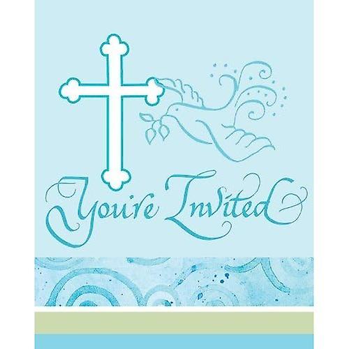 Creative Party Faithful Dove Cross Invitations (Pack of 8)