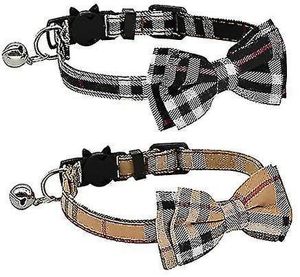 Colar Breakaway com gravata borboleta e campainha para gatinhos e gatinhos, ajustável de 7,8 a 10,5 polegadas (