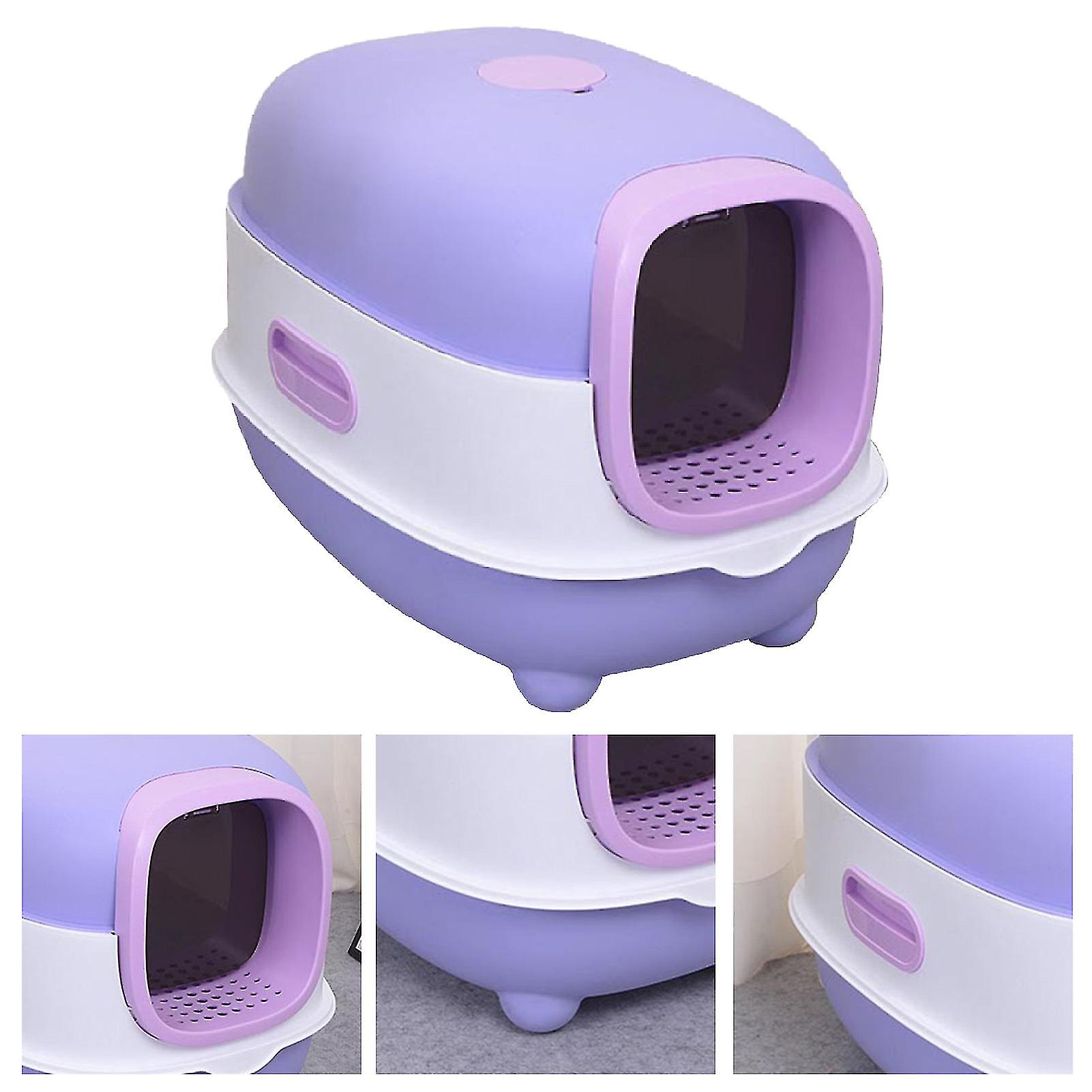 Enclosed Cat Litter Box Extra Large Splash Proof Odor Control Enclosed Cat Pan Cat Toilet Box for Pet Supplies