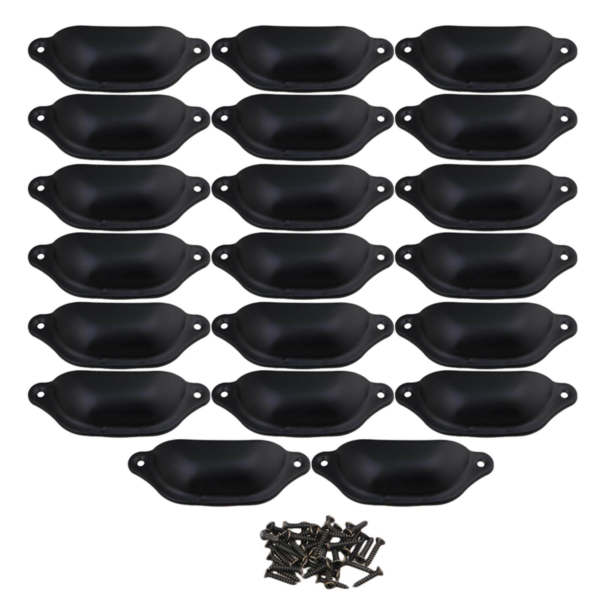 20Pieces Iron Semicircle Smooth Pull Handle with 40 Screws 97x35x18mm