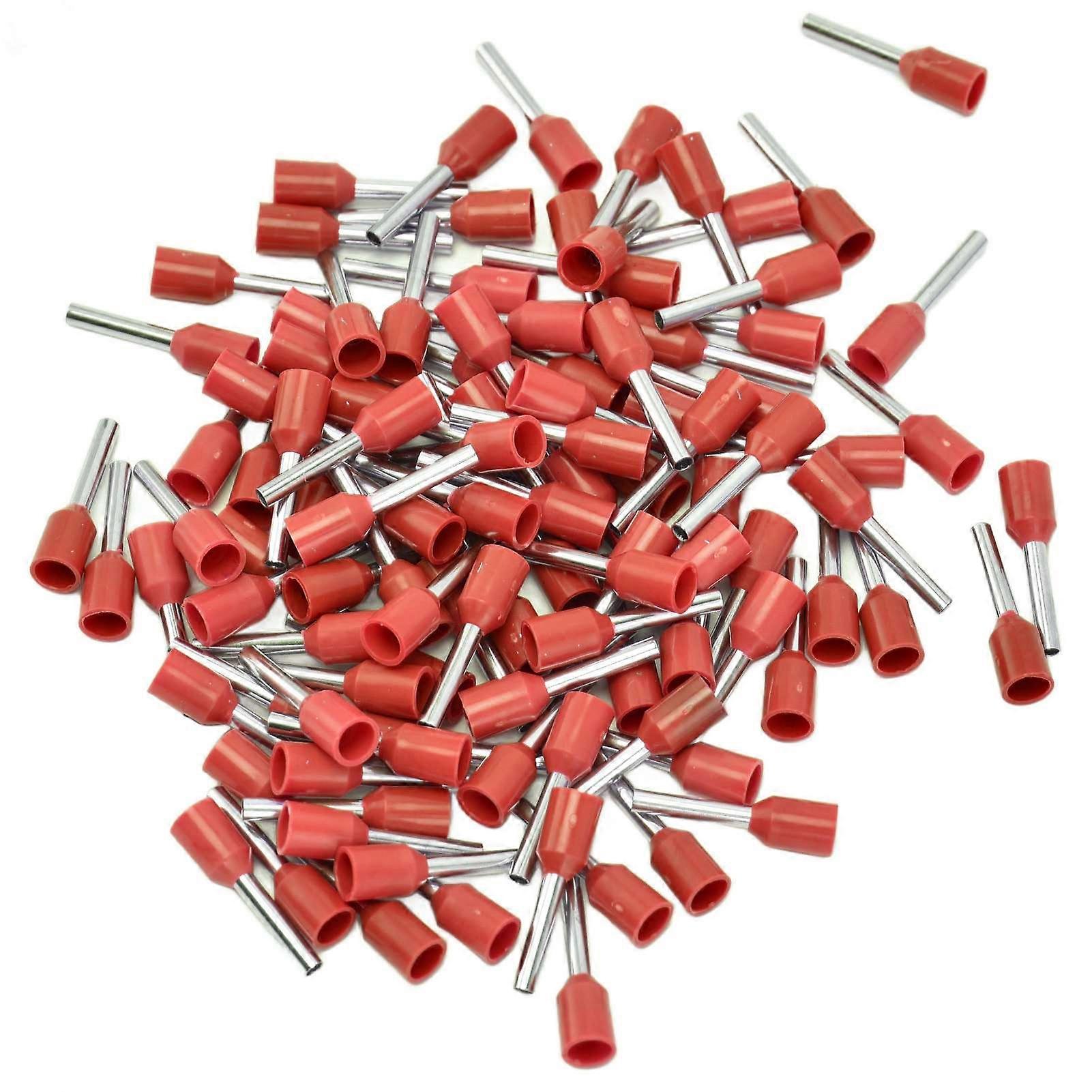 1000Pcs Insulated Ferrule Electrical Pin Crimp Terminals 16 AWG Cord End Connectors KitE1512 Red