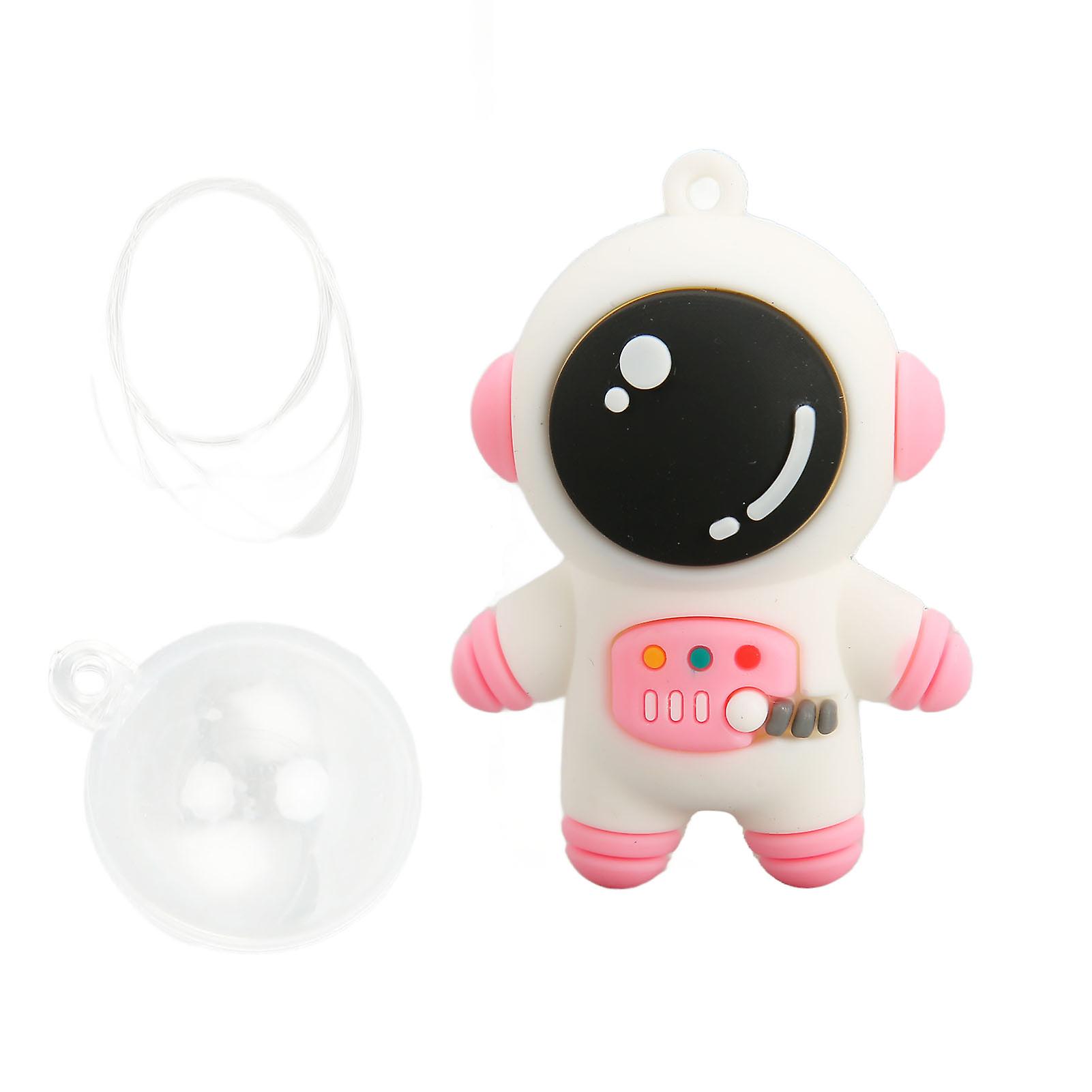 Cute Astronaut Aquarium Floating Decoration with Floating Ball Pink
