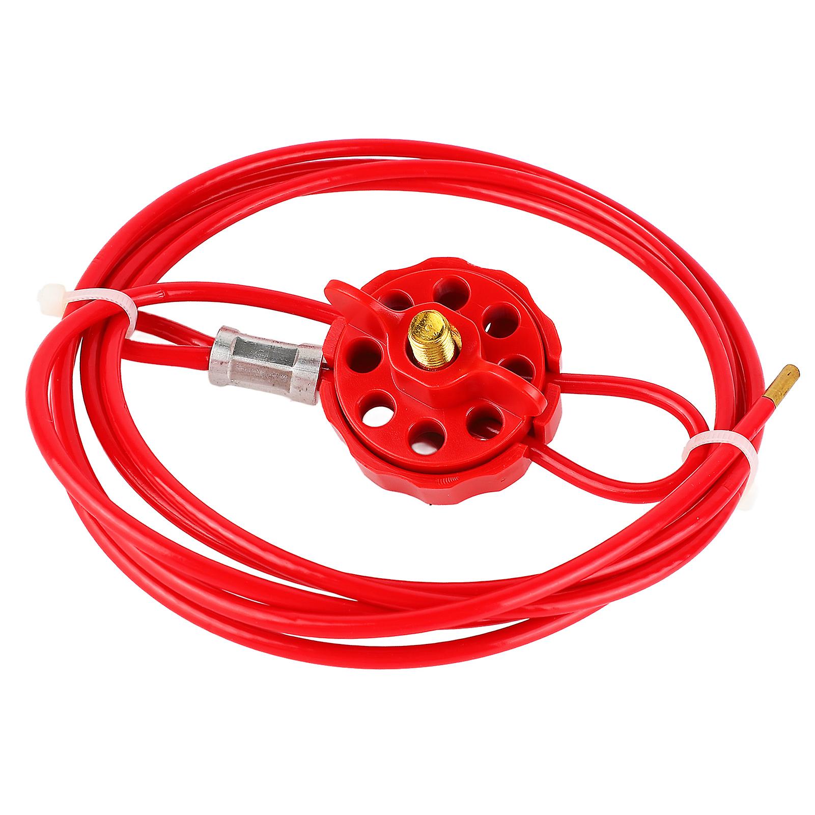 Cable Valve Lock Shutdown Maintenance Equipment Adjustable Multi Hole Security Cable Lock for Industrial