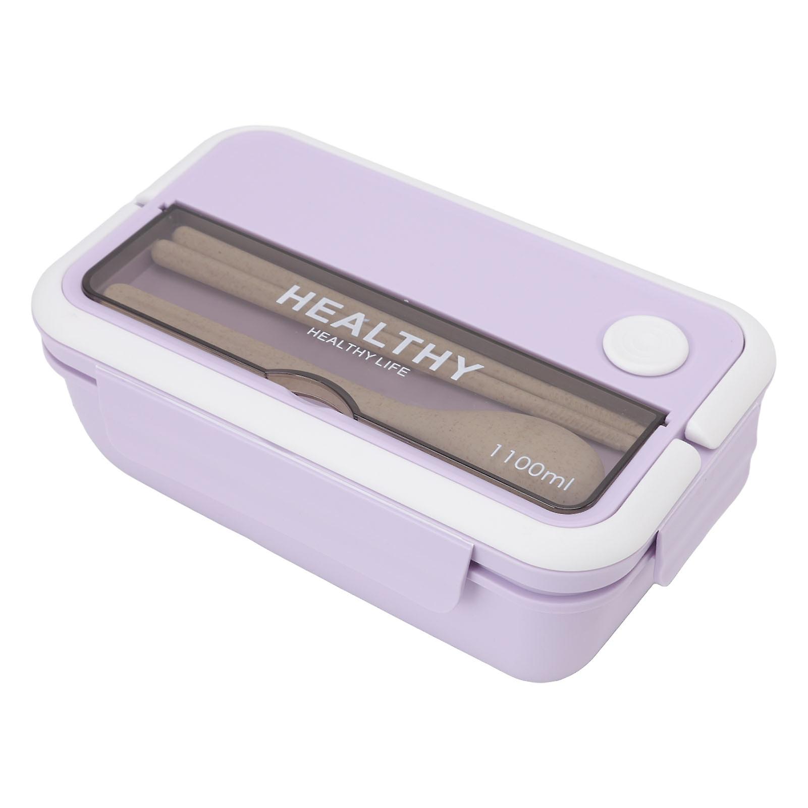 Lunch Box,1100ml Lunch Box Portable Insulated Large Capacity Leakproof Salad Container for Office Workers(Purple)