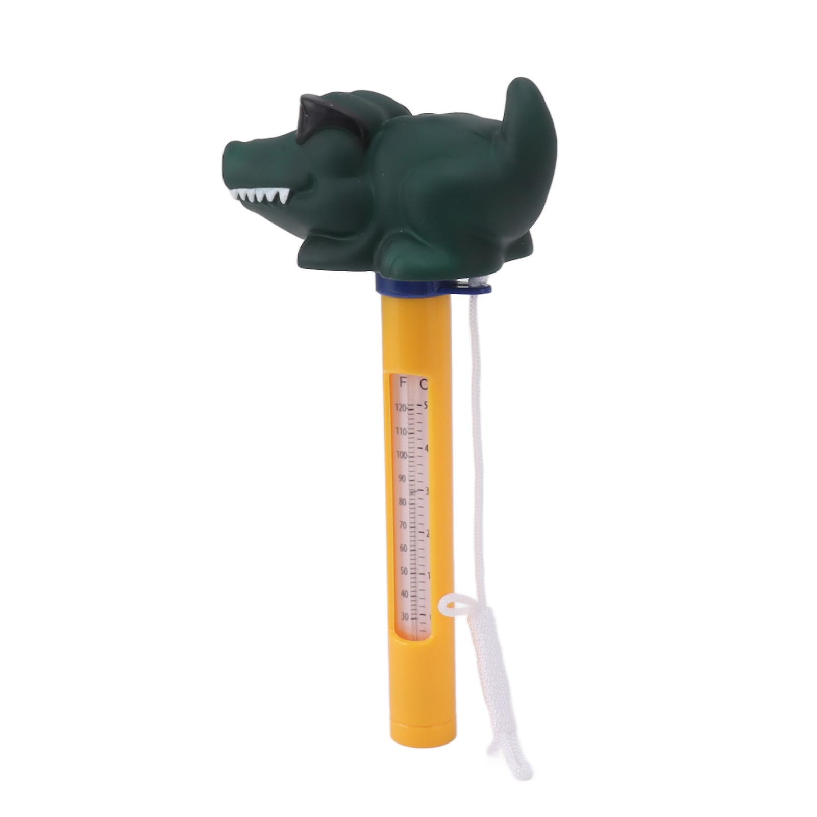 Floating Pool Thermometer Large Size Easy Read Cartoon Thermometer with String for Water Temperature 