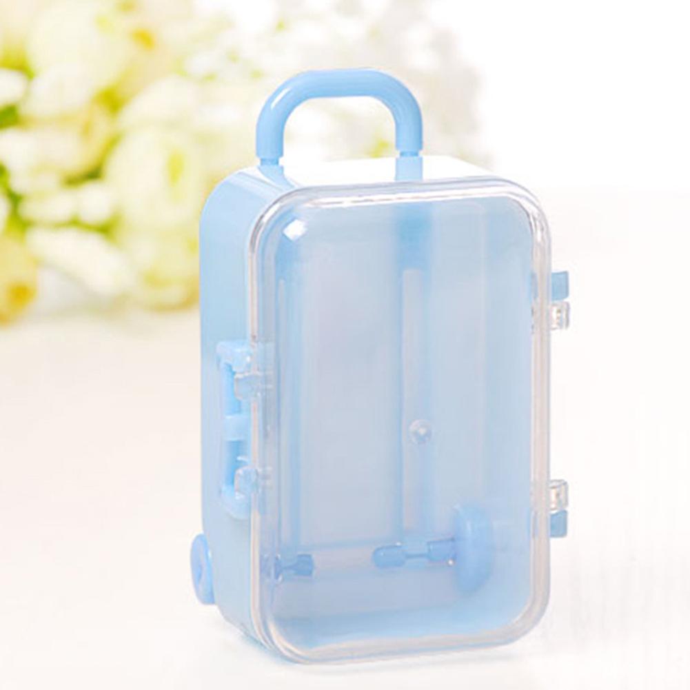 12pcs Candy Box Plastic Candy Container Mini Trolley Case Storage Box for Halloween Children
