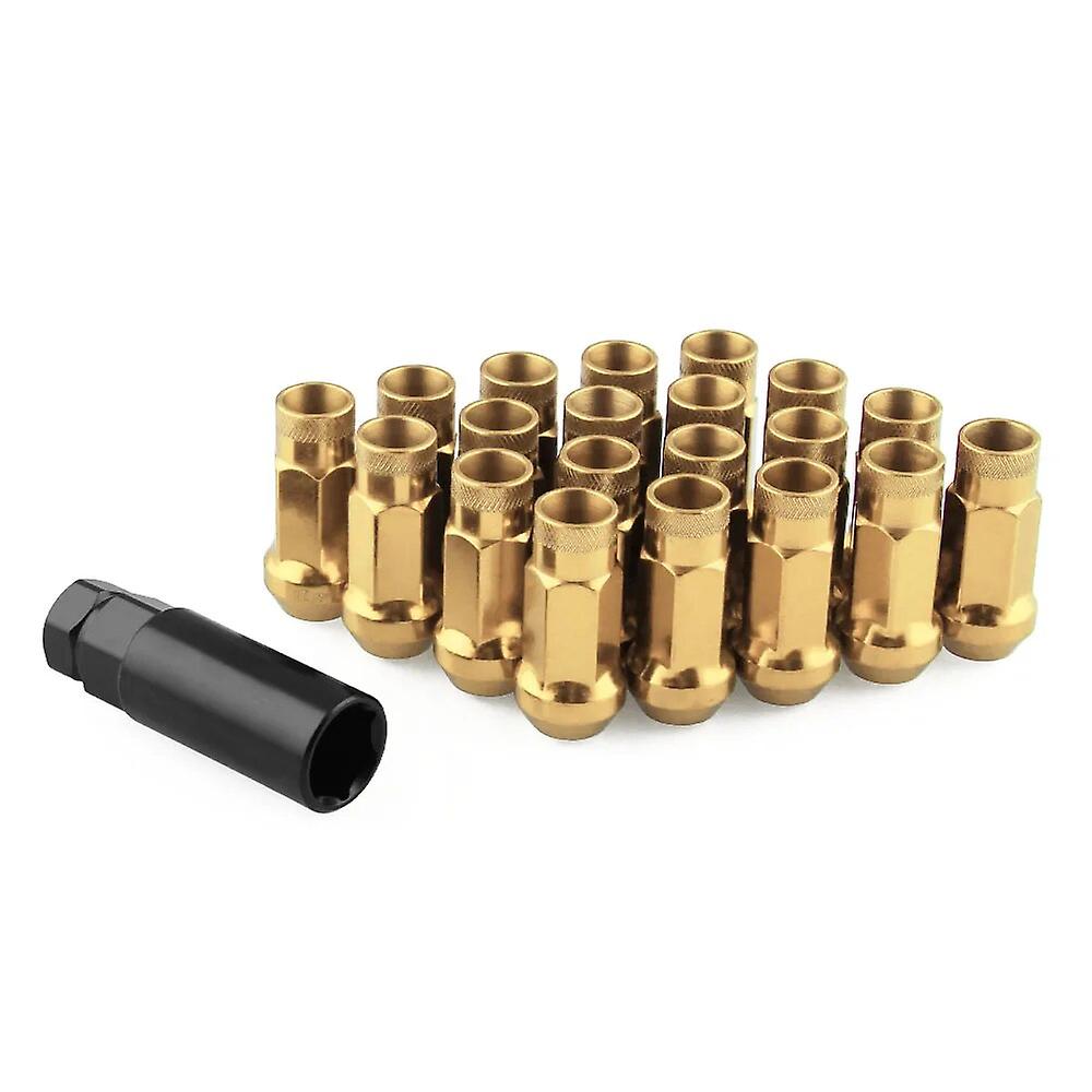 MT V48 Auto Steel Acorn Rim Extended Open End Wheel Racing Lug Nuts With One Key M12X1.5~21300