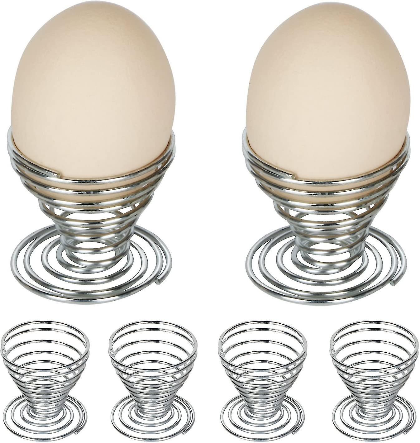Newway 6 X Spring Spiral eggkopper i rustfritt ståltråd