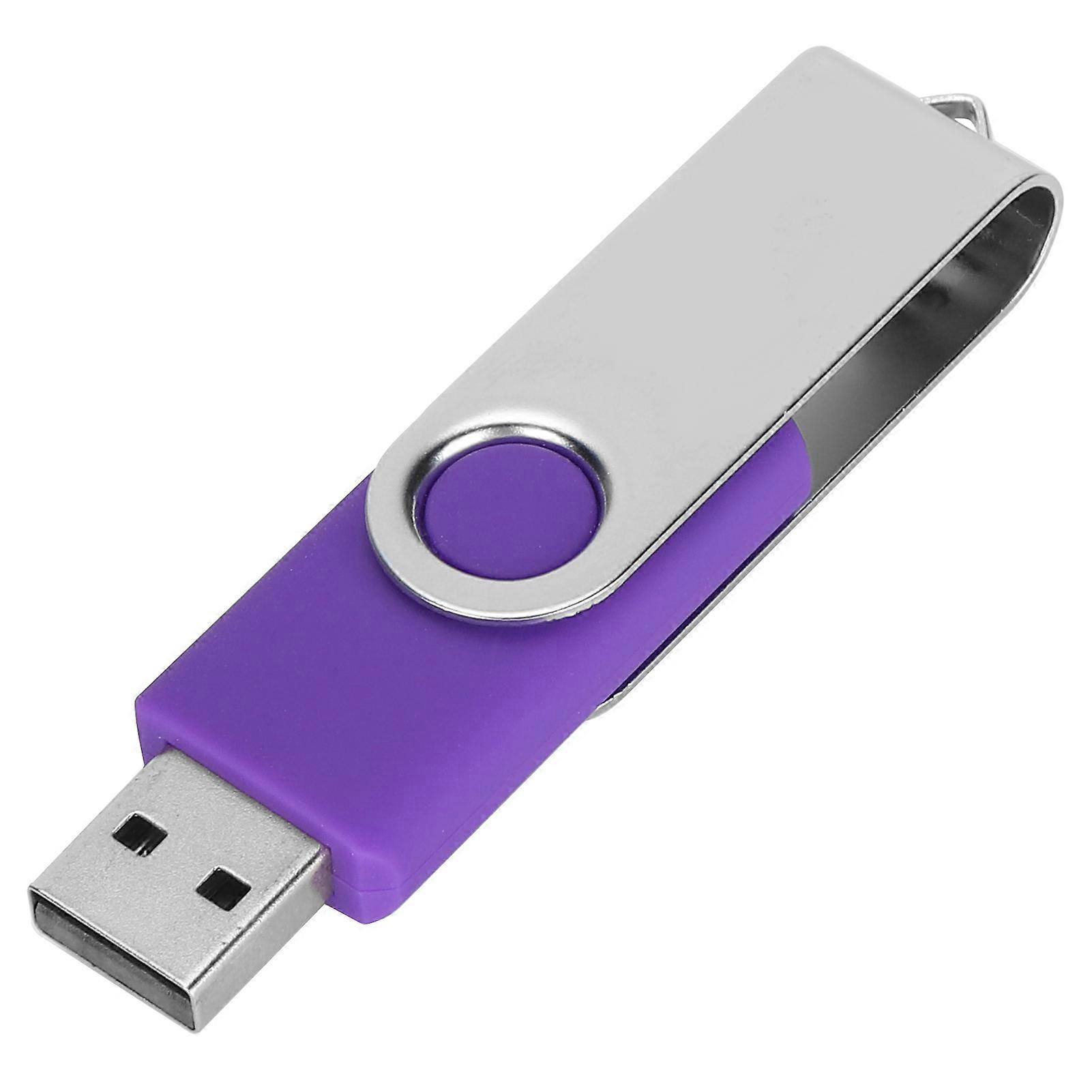 USB Flash Drive Candy Purple Rotatable Portable Storage Memory Stick for PC Tablet4GB