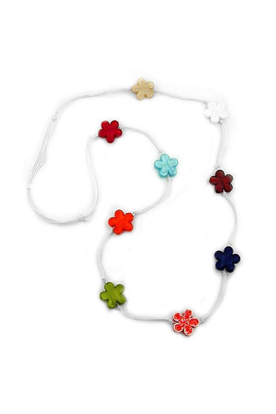Necklace With Flower-beads - Gl02002