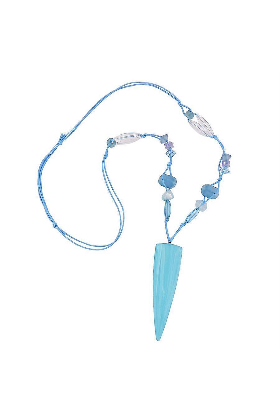 Necklace Long Triangle Light-blue - Gl01082