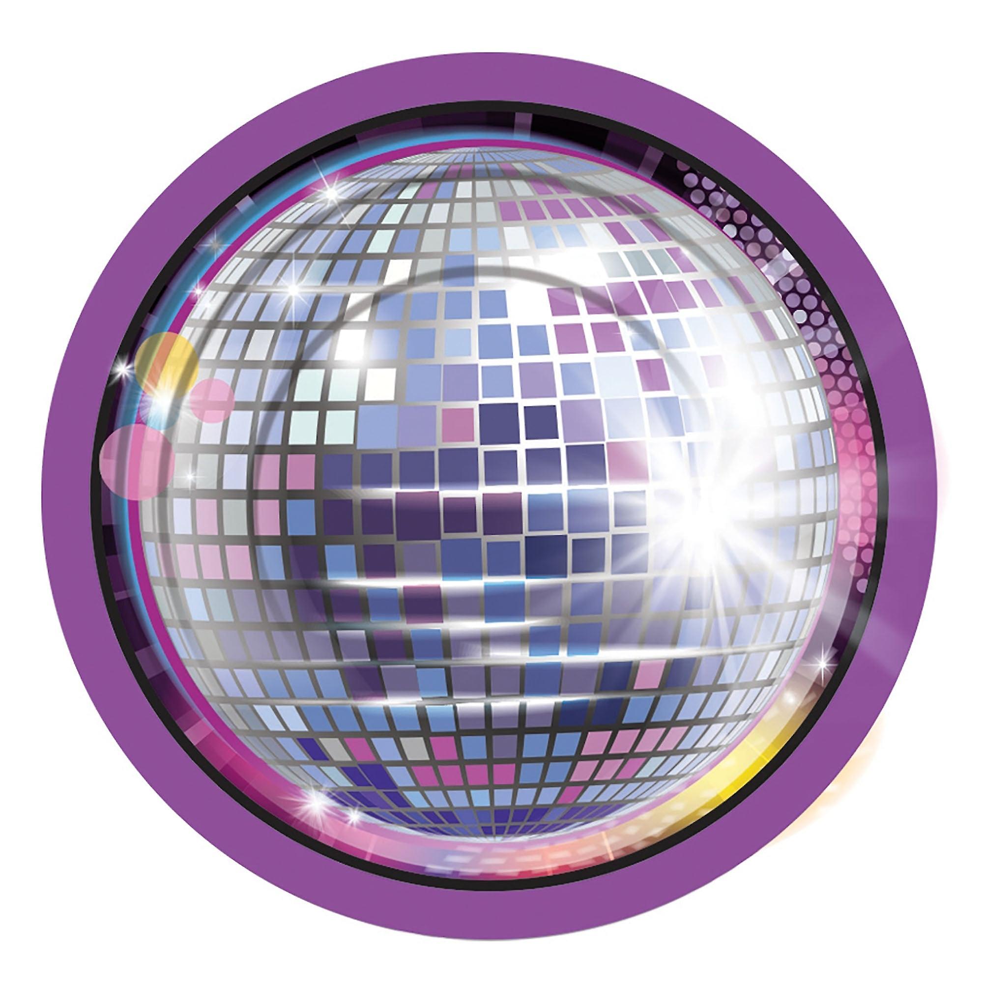 Disco Small Plate 8pc Party Goods X77971