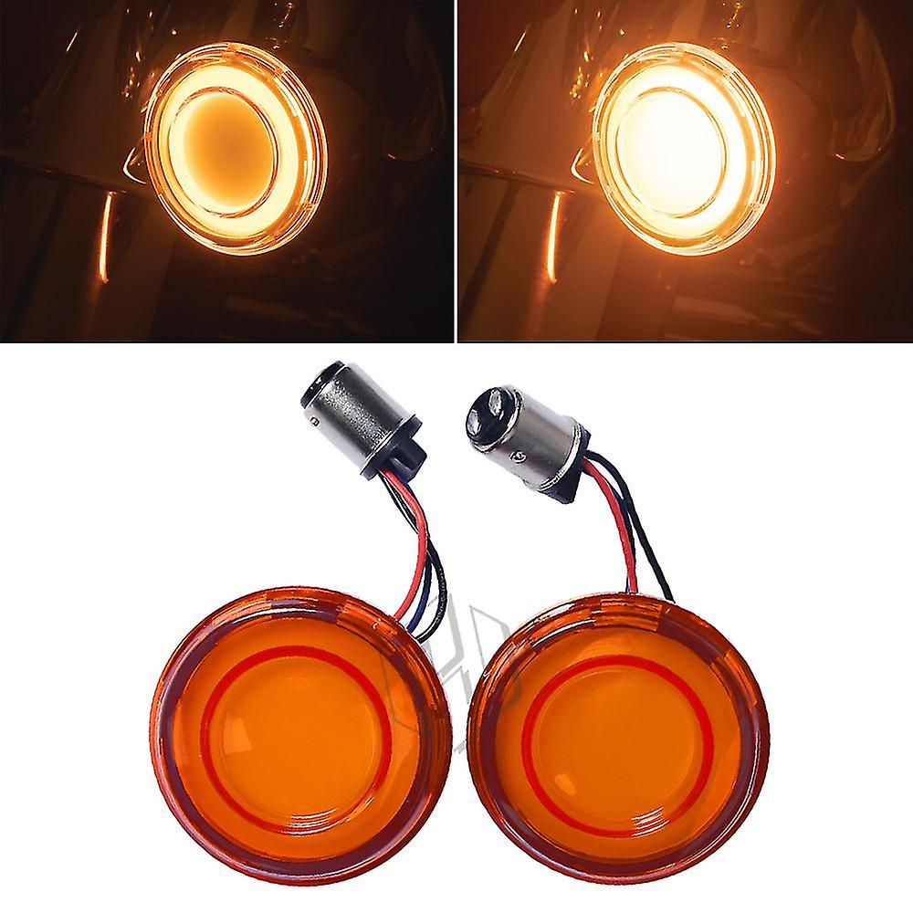 Motorcycle 1157 Bullet Style Led Front Turn Signal Conversions Case For Harley Touring Flhtk Fltrx Fltrxs Softail Etc