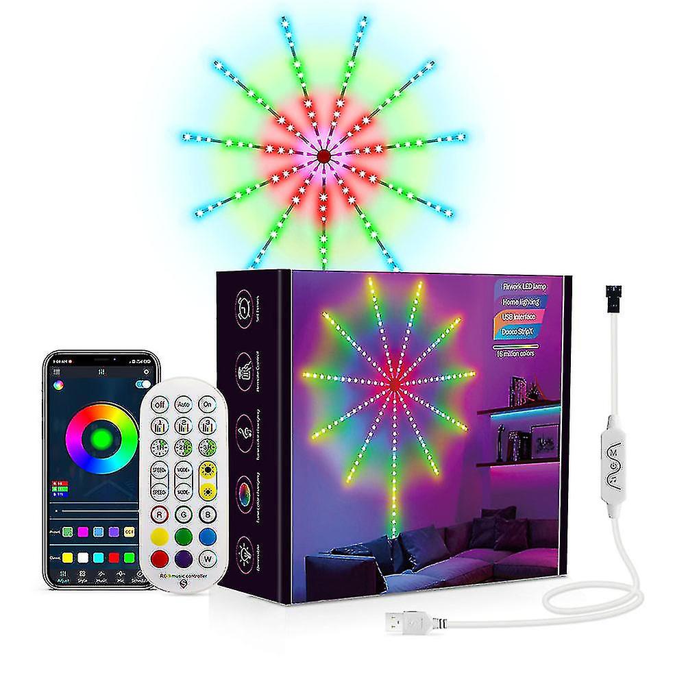 Smart Firework Led Lights Colorful Remote Control Adjustment Colorful Lamp