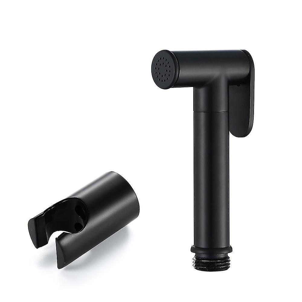 Shower toilet with shut-off valve, flexible, support, hand shower, chrome, silver