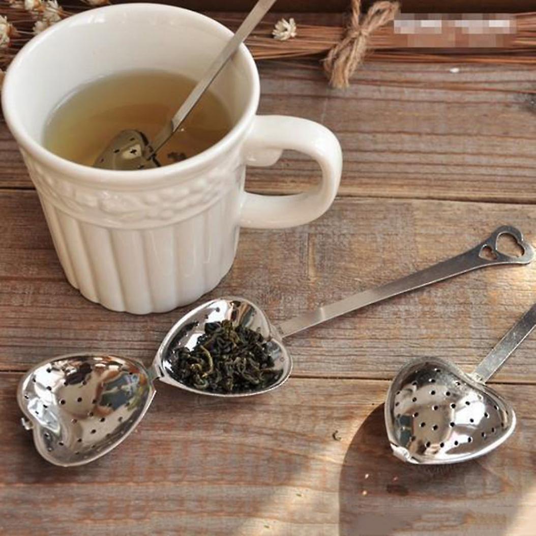 Heart Shape Stainless Steel Tea Infuser Spoon Strainer Steeper Teapot Filter