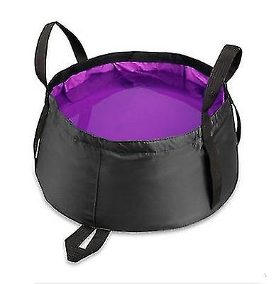 Purple Portable Washbasin,Multifunctional Folding Washbasin Portable Outdoor Folding Bucket for Camp