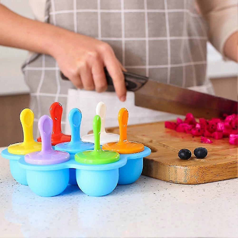 7 Cavity Reusable Food Cream Pop Diy Maker Mold