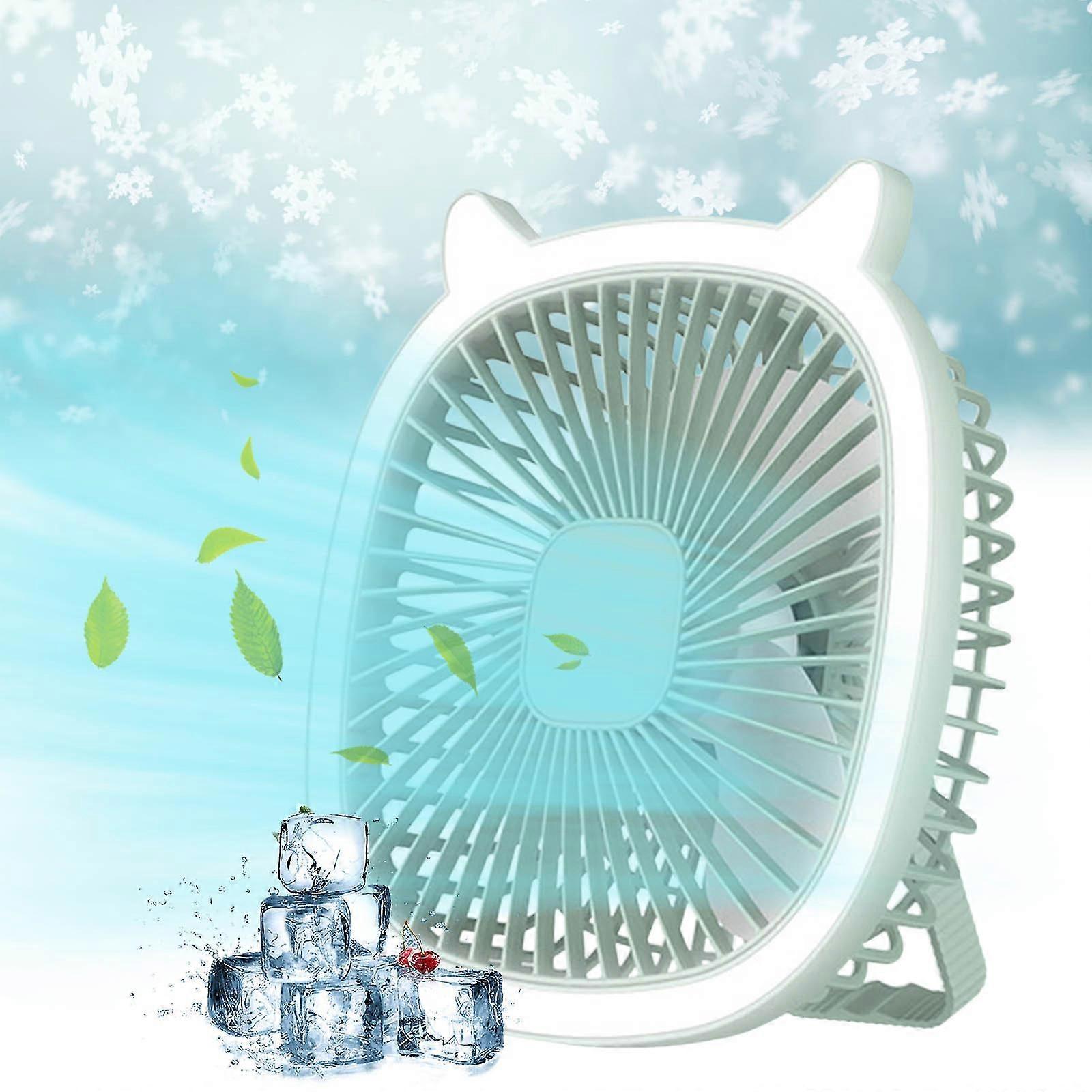 2 In 1 Desk Lamp Fan Wall Mounted Usb Desktop Home Desktop Night Light Small Fan Portable Circulating Fan