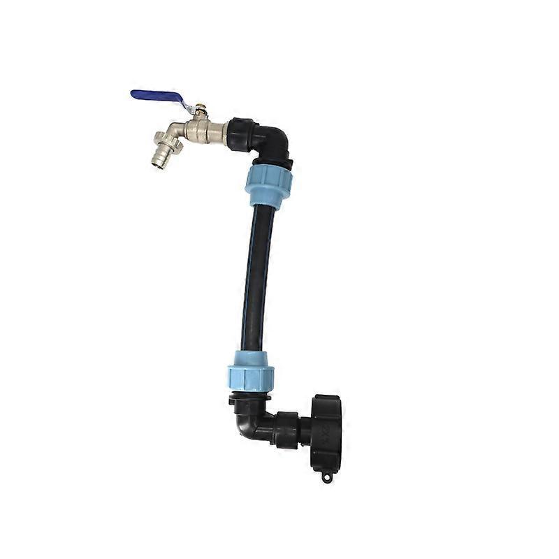 Gooseneck for tank, black, 25cm