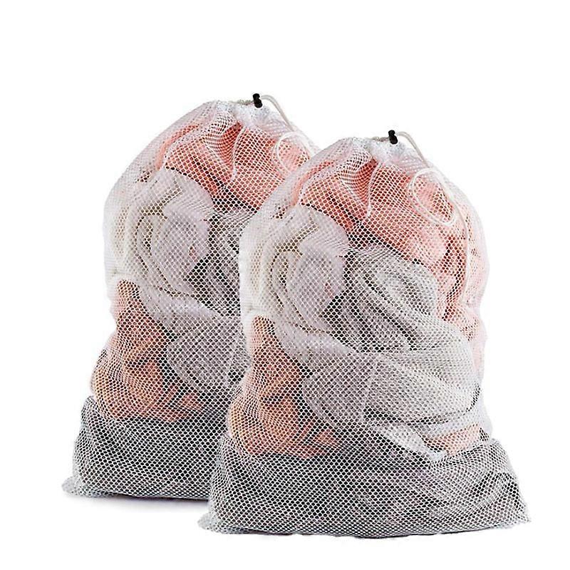 Large laundry bag 60x90 cm White 2-pack