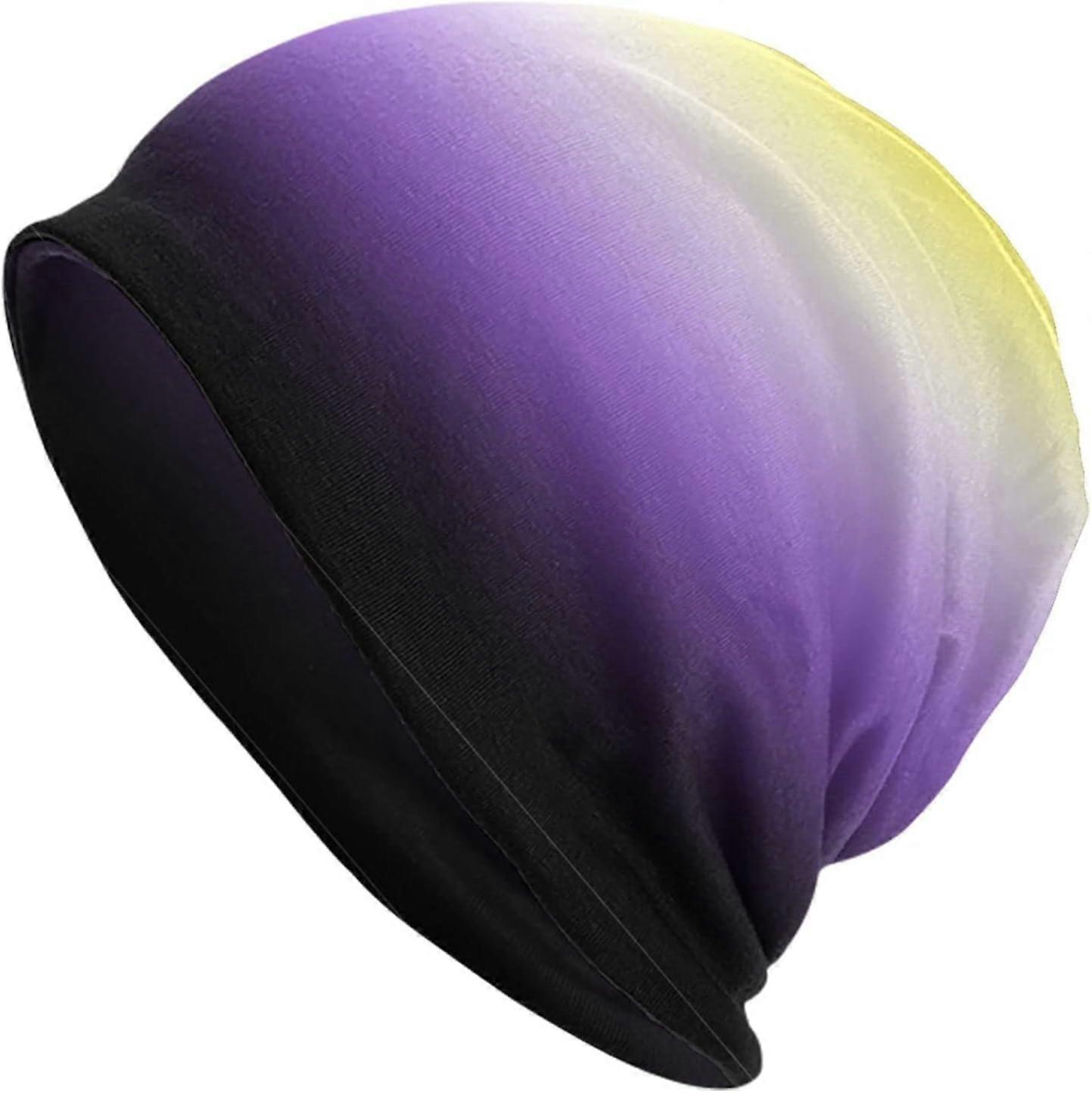 Nonbinary Pride zászló Multifunkciós sapka férfiaknak Női divat sál puha sztreccs koponya sapka