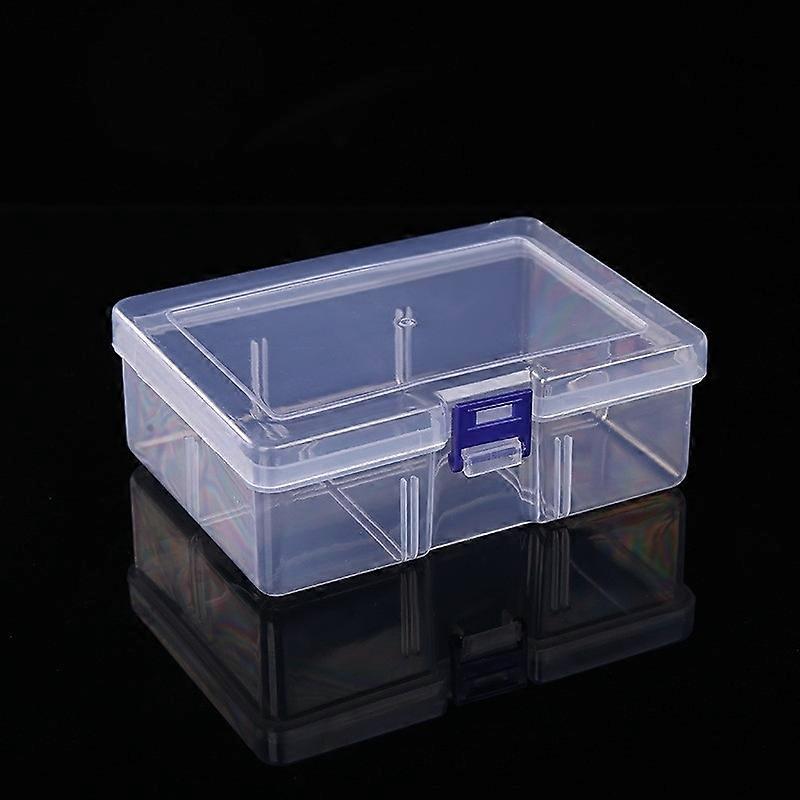 1pc Rectangular Clear Plastic With Lid Storage Box Collection Container Case Home Storage Organizati
