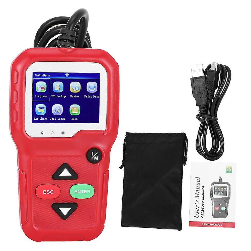 KW680 OBDII Scanner Auto Code Reader Tester Auto Diagnostic Tool Unterstützung für 8 Sprachen (rot) E2U ~ 02