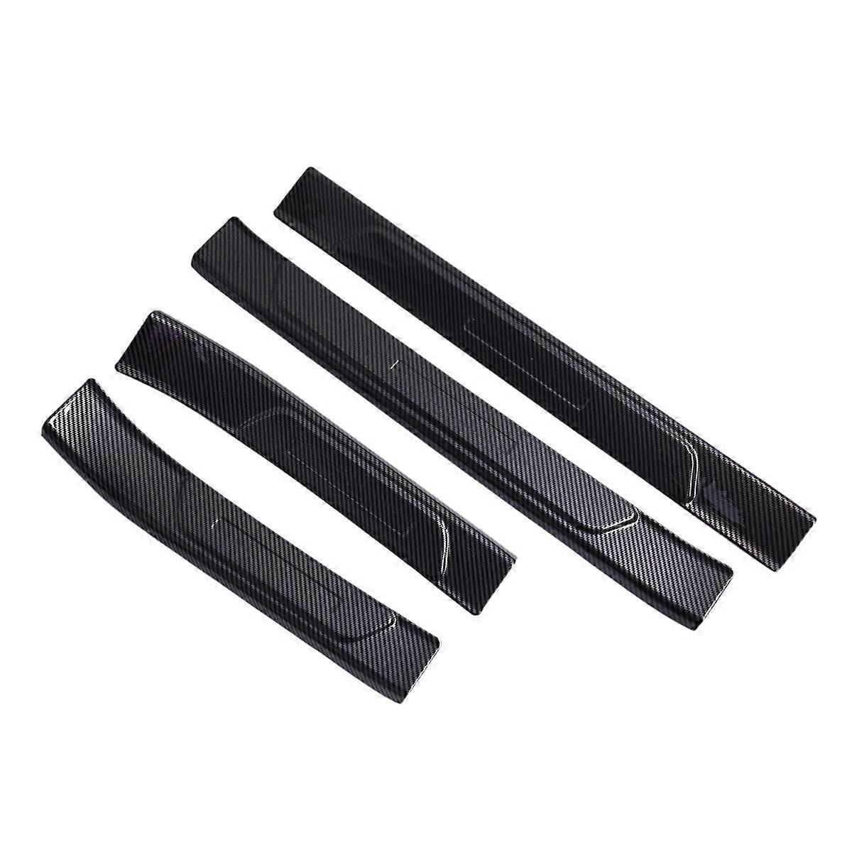 4PCS Outside Door Sill Guards Door Sill Entry Guard Cover Decor Carbon Fiber Color for Seal / ATTO 4
