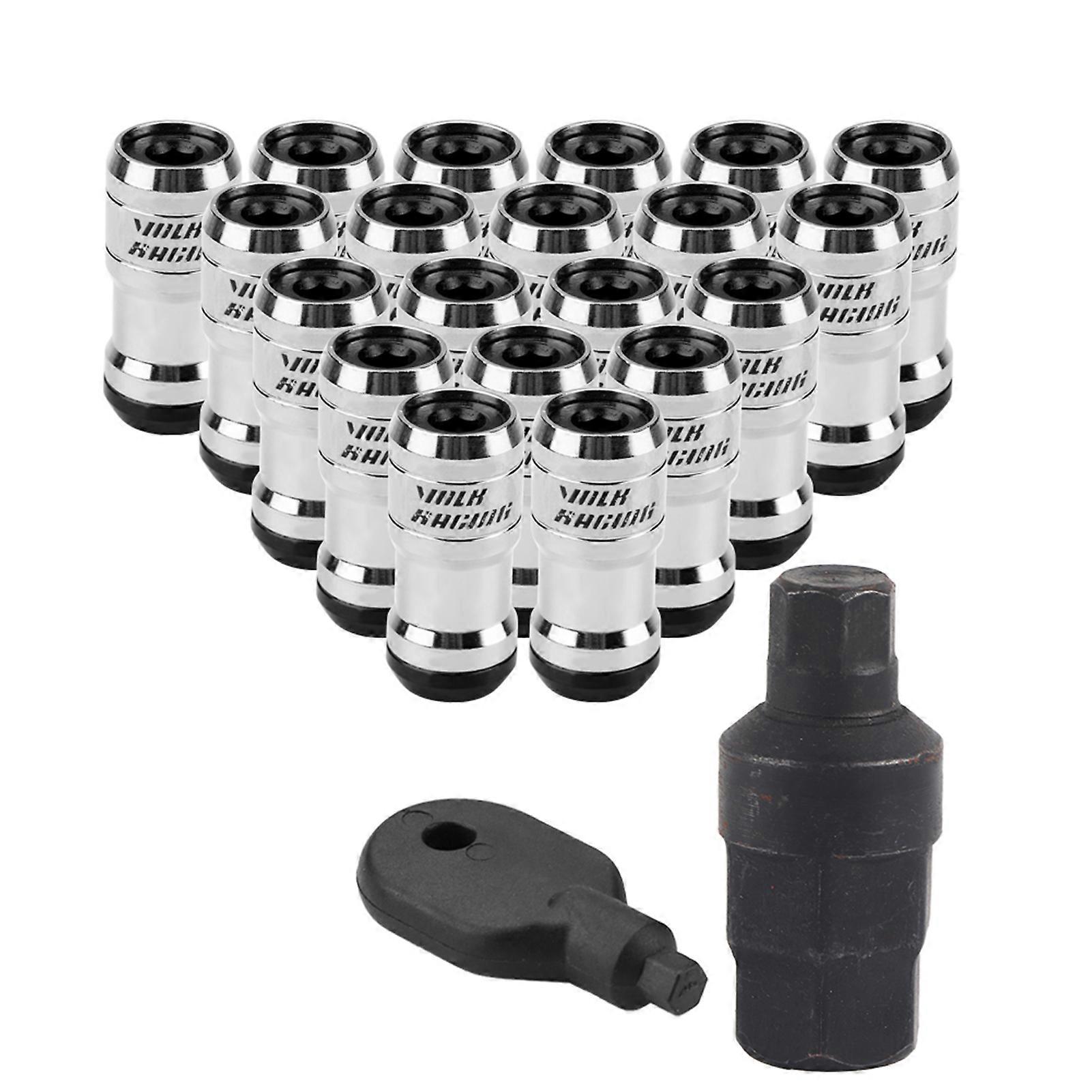 M12 X P1.5 سيارة سباق العروة عجلة الصواميل المسمار لمعظم عجلات ما بعد البيع (أسود)