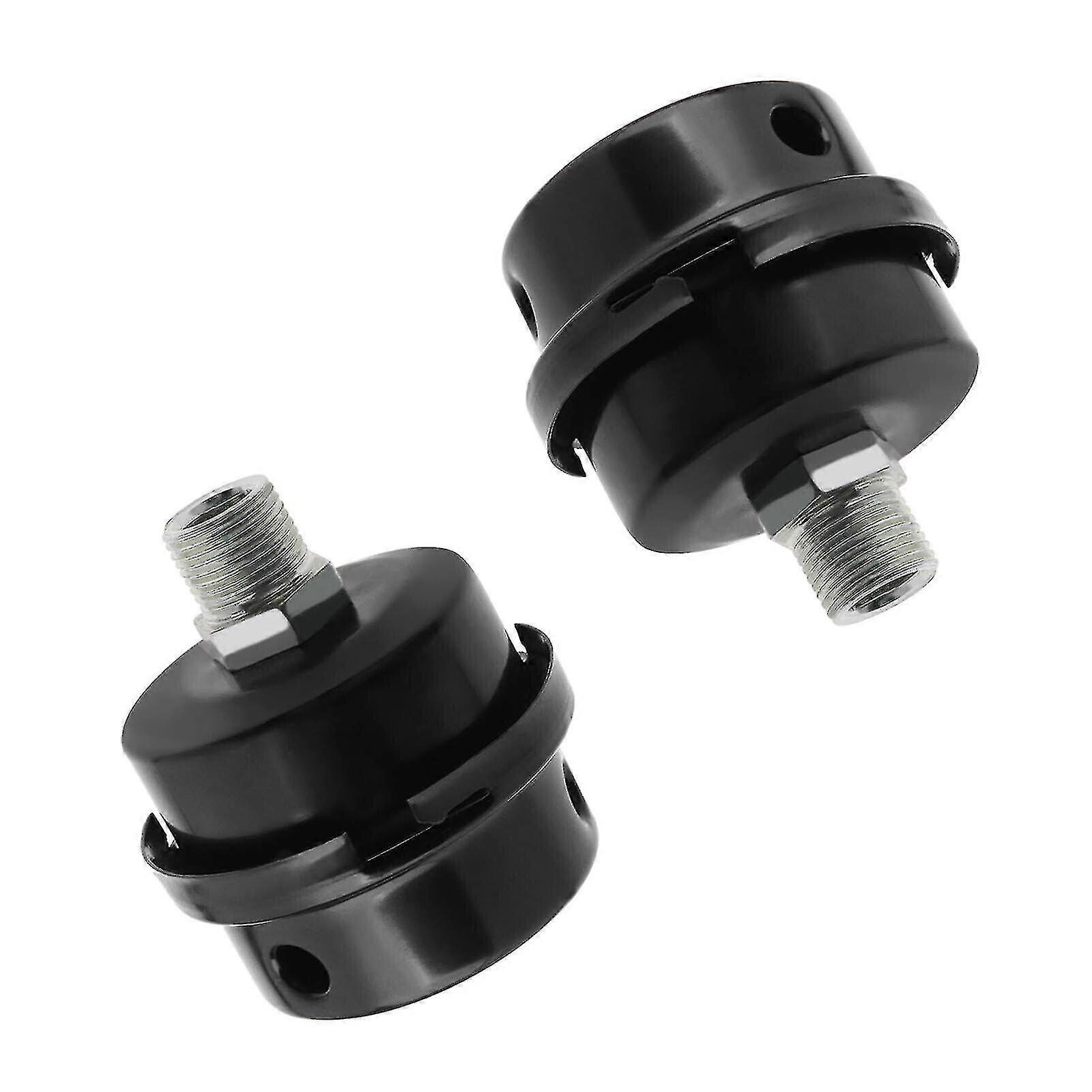 Air Compressor Filter Strainer 16mm 3/8pt Thread Metal For Generators(black)(2pcs)