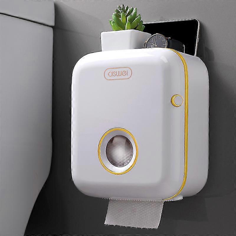 Jianghuo Paper Towel Dispenser Toilet Paper Holder Tissue Box Toilet Free Punching Storage Waterproof Bathroom Rack Shelf Rack
