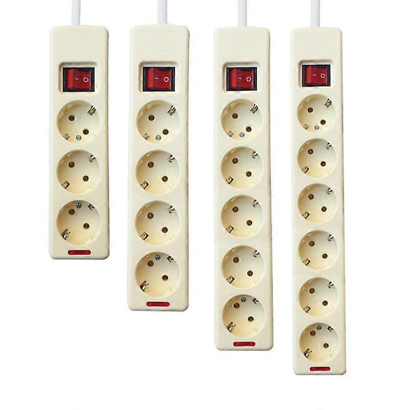 1.5M 16A 250V 250V 3/4/5/6 EU Plugs 3/4/5/6 EU Outlets Power Panel Switchboard Power Bar