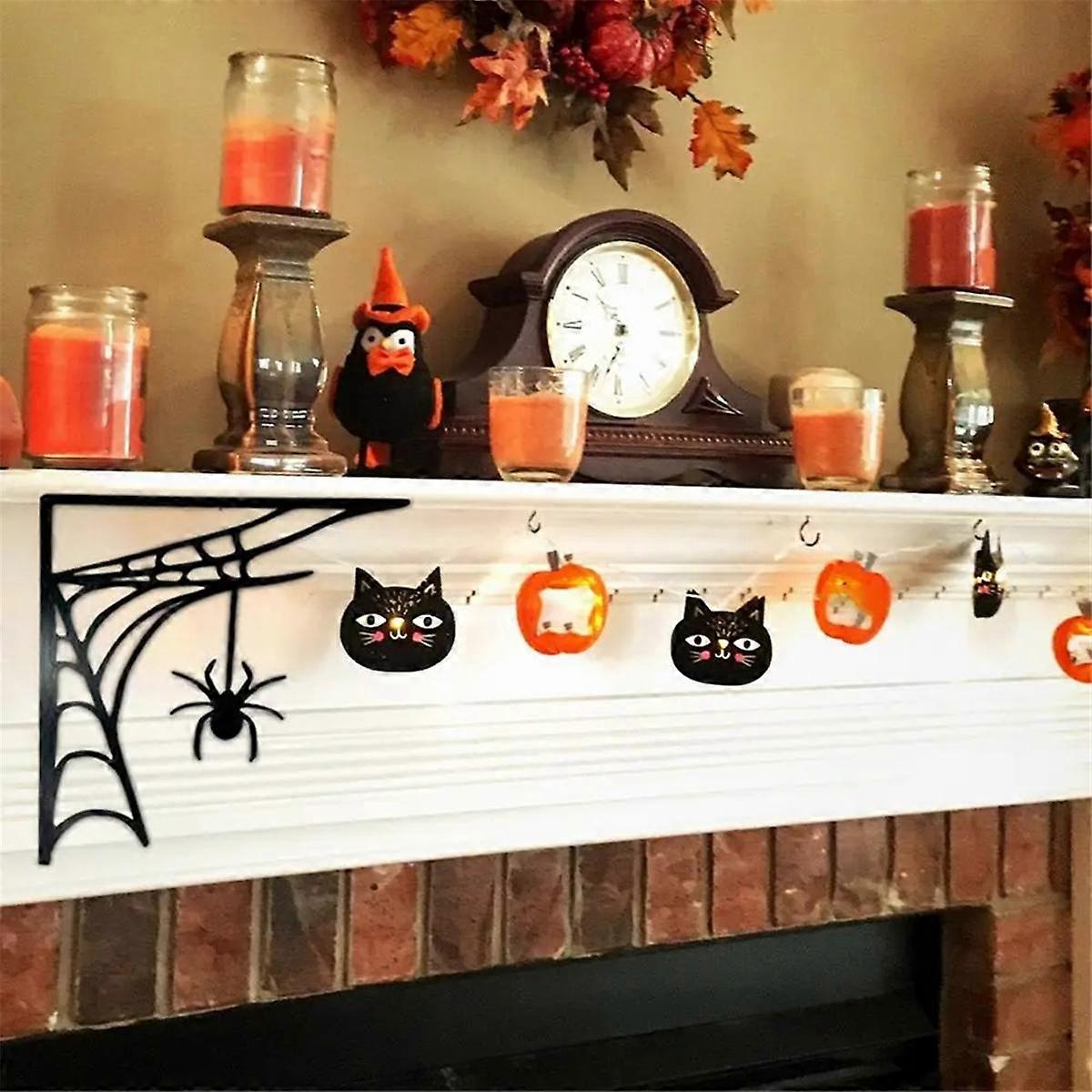 ドアフレームコーナーの装飾鳥の装飾ウォールステッカードアコーナーハロウィーンコーナークモの巣の装飾サインドアトリム家庭用A