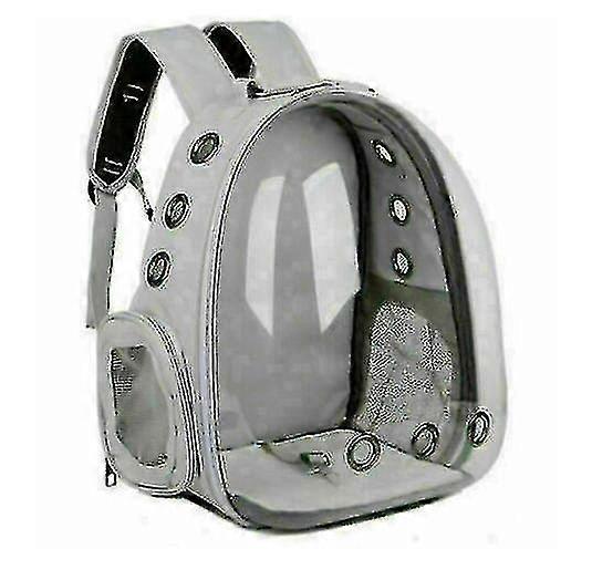 الحيوانات الأليفة القط الكلب حقيبة ظهر جرو كبير الناقل حقائب الفضاء كبسولة رمادي (niubi)