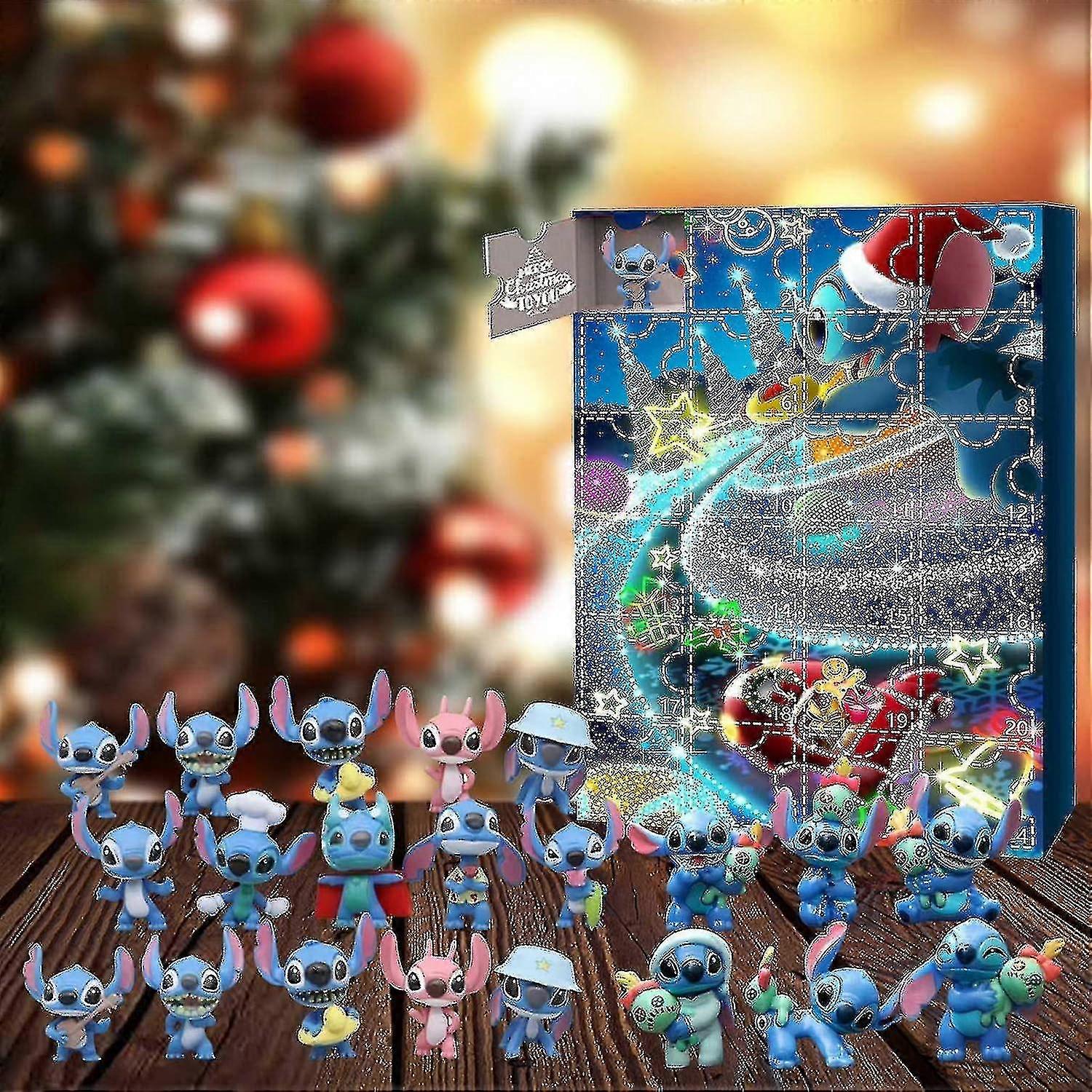 Lilo & Stitch Cartoon Φιγούρες Χριστούγεννα Advent Calendar 24pcs Cartoon Παιχνίδια Στολίδι Αντίστροφη μέτρηση Ημερολόγιο-sz3